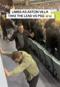Lire la suite à propos de l’article Football: Les fans d’Aston Villa deviennent fous alors qu’ils prennent les devants dans la soirée contre le PSG dans le… |Tik Tok