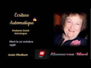 Lire la suite à propos de l’article (Levallois-Perret): Ecriture Automatique avec Madame Soleil #josiemedium
