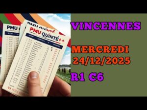 Lire la suite à propos de l’article (Vincennes): PMU QUINTÉ DU MERCREDI 24 DÉCEMBRE 2025 – À VINCENNES – RÉUNION 1 COURCE 6