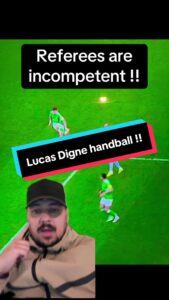 Lire la suite à propos de l’article Football: Le niveau de l’arbitrage en Angleterre est à son plus bas niveau. Sac à main Lucas Digne… |Tik Tok
