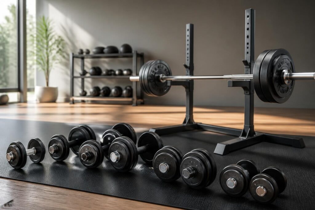 Choisir ses haltères et sa barre : guide d&rsquo;achat musculation
