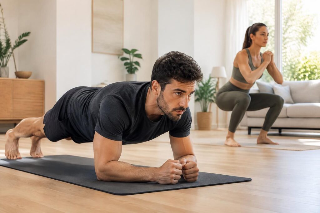 découvrez une séance de renforcement musculaire de 30 minutes sans matériel, accessible à la maison pour tonifier tout le corps à votre rythme.